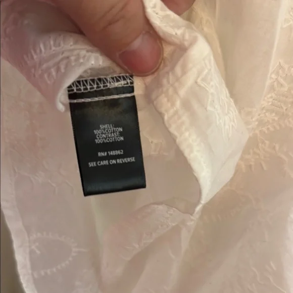 White Textured Button-Up Shirt by Torrid - Picture 6 of 7